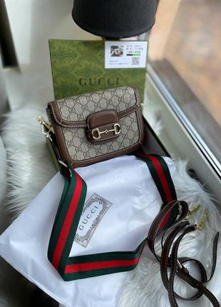 Шикарная женская сумка gucci, натуральная кожа1 фото