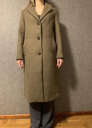 Продам пальто фірми h&m, розмір xs. від плеча до кінця рукава 58 см, довжина пальта 1 м, по плечах 42 фото