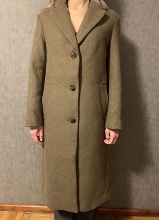 Продам пальто фірми h&m, розмір xs. від плеча до кінця рукава 58 см, довжина пальта 1 м, по плечах 41 фото
