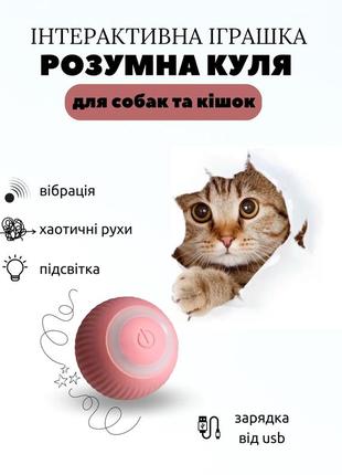 Умный шар игрушка для кошки смарт мяч petgravity со световой панелью