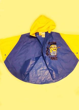 Дождевик minion на 2 - 3 года брендовый для мальчика или девочки желто-голубой