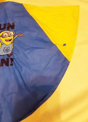 Дождевик minion на 2 - 3 года брендовый для мальчика или девочки желто-голубой8 фото