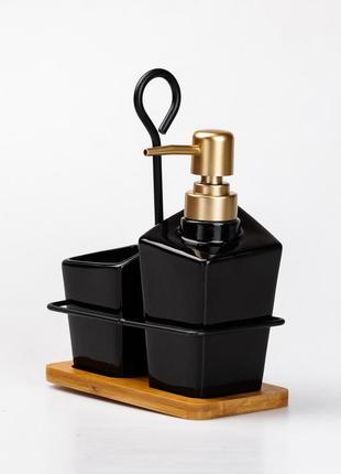 Набор для ванны на подставке с диспенсером arow