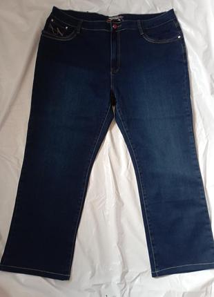 Темно синие прямые джинсы1 фото