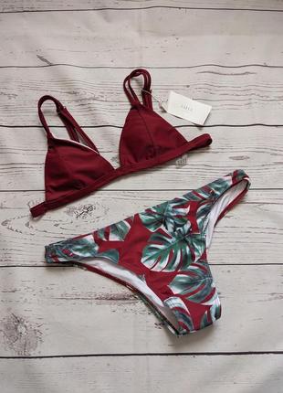 Бордовый купальник от zaful