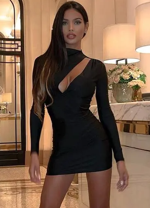 Платье женское с вырезом на груди микродайвинг 40-42,44-46 124ве