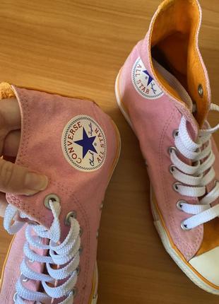 Розовые кеды, высокие кеды converse 39р.4 фото