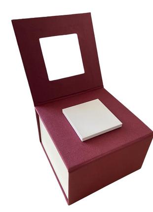 Коробка для наручных часов подарочная футляр шкатулка бордовая ( код: ibw028ko )5 фото