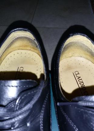 Кожаные туфли claudio conti, размер 42 (29см)6 фото