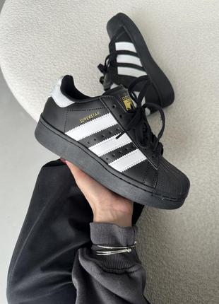 Женские кроссовки adidas superstar xlg black1 фото