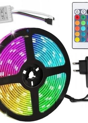 Светодиодная лента uft rgb led ls01 5 м с пультом ду блоком питания и контроллером