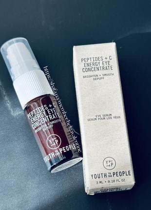 Youth to the people peptides + c energy eye concentrate with vitamin c and caffeine концентрат для кожи вокруг глаз1 фото