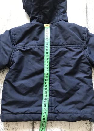 Крутая куртка ветровка на тонком синтепоне непромокаемая с капюшоном nutmeg 6-9мес5 фото