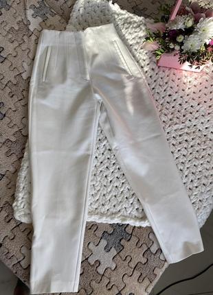 Брюки zara / zara брюки / штаны белые женские новые / брюки белые женские брендовые1 фото