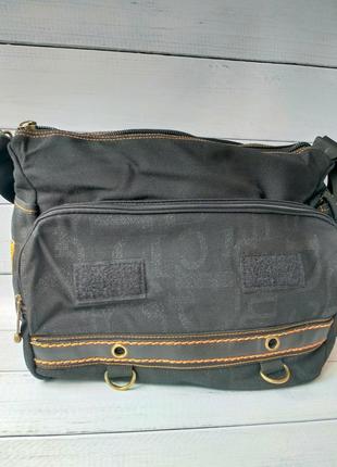 Качественная брезентовая сумка gold be, мужская сумка через плечо2 фото