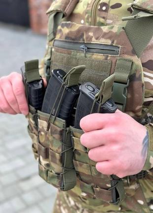 Плитоноска molle multicam з підсумками для магазинів9 фото