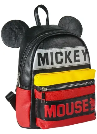 Рюкзак mickey mouse black/red casual fashion faux-leather backpack