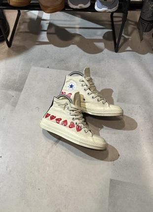 Кеди Converse x comme des garcons play high top platform black