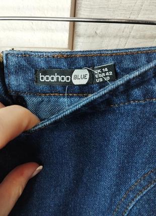 Женская джинсовая мини юбка boohoo blue s-m5 фото