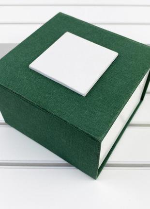 Коробка подарункова для наручного годинника картонна зелена (код: 15009)4 фото