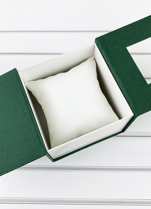 Коробка подарункова для наручного годинника картонна зелена (код: 15009)3 фото