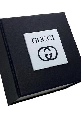 Подарункова упаковка - коробка для годинників, gucci (гуччі), чорний з білим ( код: ibw108-7 )1 фото