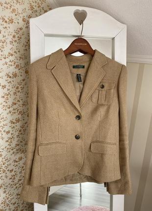 Льняний піджак ralph lauren льон блейзер льняной куртка курточка пиджак s m оригінал жакет