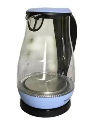 Електричний чайник rainberg rb-914 скляний 2 л 1850 вт7 фото