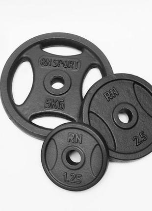 Гантеля розбірна металева rn-sport 31 кг (rn_qtr31)3 фото