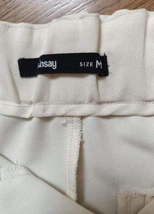 Роскошные кремово-молочные брюки палаццо с вытачками sinsay/широкие брюки палаццо.8 фото