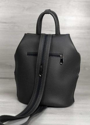Жіночий рюкзак габі сірого кольору2 фото