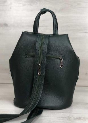 Жіночий рюкзак габі зеленого кольору2 фото