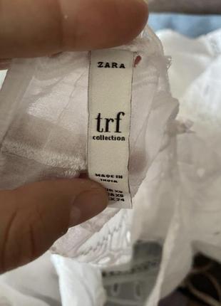 Белая футболка блуза натуральная ткань от zara5 фото