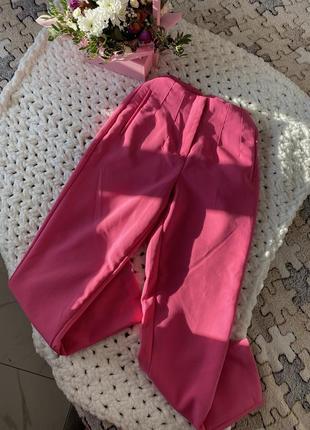Брюки розові / брюки розові / брюки жіночі / брюки жіночі розові класичні / обмін1 фото
