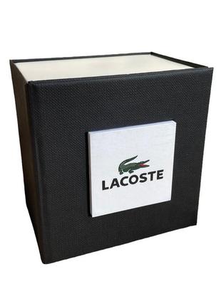 Подарочная упаковка - коробка для часов,  lacoste (лакост) черный с белым ( код: ibw108-13 )6 фото