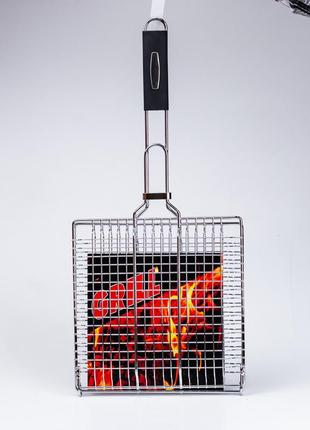 Решетка гриль для мангала 24х24х4 (см) - решетка для барбекю из нержавеющей стали