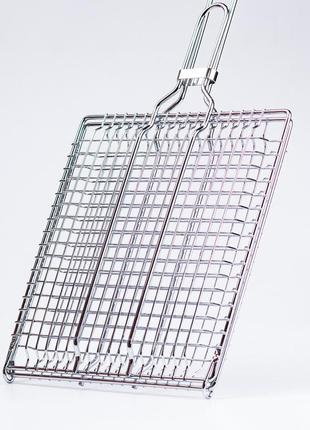 Решетка гриль для мангала  55×25×4 (см) - решетка для барбекю из нержавеющей стали