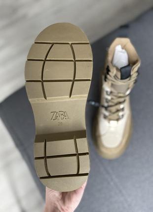 Контрастные ботинки со шнурками zara, 36 размер9 фото