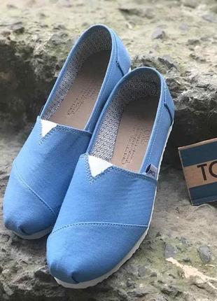 Чоловічі літні блакитні текстильні еспадрильї toms, туреччина