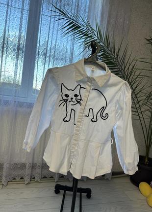Рубашка с котиком2 фото