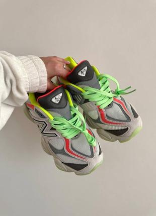 Кросівки new balance 9060 « slight grey / acid green » premium