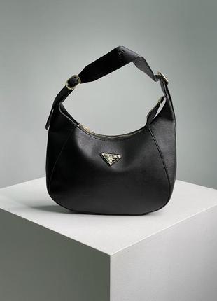 👜 prada leather shoulder bag black