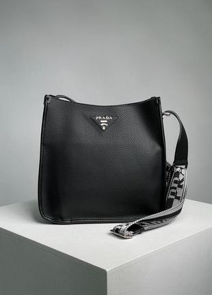 👜 prada leather hobo bag black