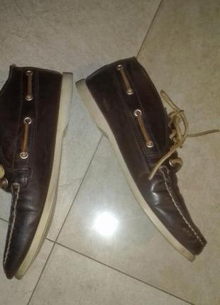 Туфли,мокасины,кожаные бренда timeberland 42 р.(8,5 р.,27 см)3 фото