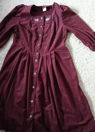 Платье женское,баварское с длинными рукавами,плотная ткань.винтаж.6 фото