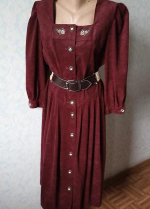 Платье женское,баварское с длинными рукавами,плотная ткань.винтаж.2 фото