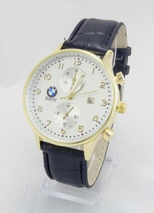 Часы мужские наручные bmw, золото с серебристым циферблатом ( код: ibw078ys )3 фото