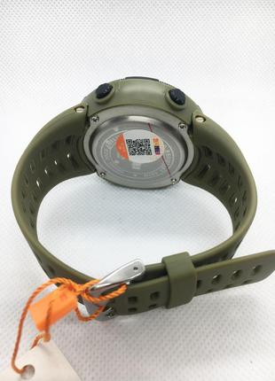 Часы мужские спортивные водостойкие skmei 1251 (скмей), цвет черный с хаки ( код: ibw344bh )5 фото