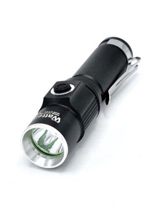 Акумуляторний ударостійкий ліхтарик у металевому корпусі watton wt-089 світлодіодний ліхтар7 фото