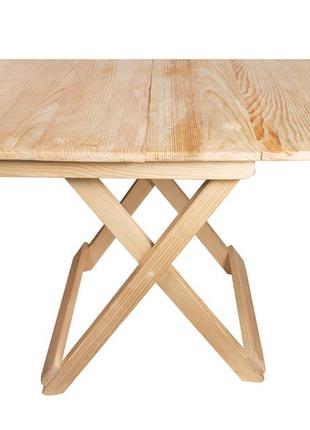 Стіл дерев'яний компактний з натурального дерева (ялина), розкладний столик для дому та саду6 фото